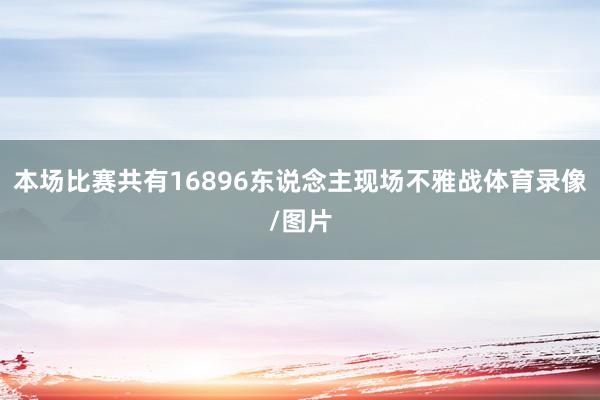 本场比赛共有16896东说念主现场不雅战体育录像/图片